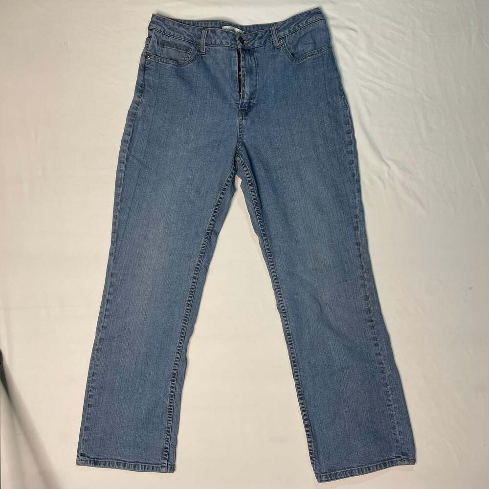 Coldwater Creek Women’s Blue Denim Jeans Size P12 Stretch Classic Fit